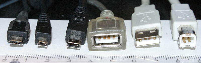 varioys usb plugs