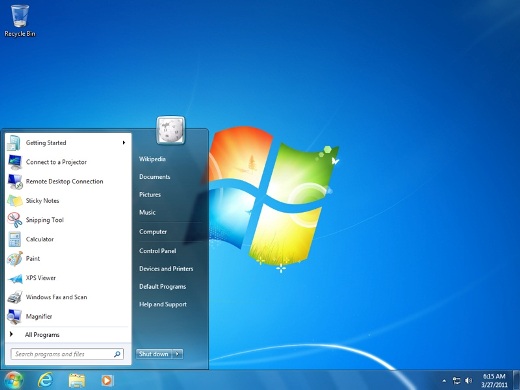 windows 7 start button