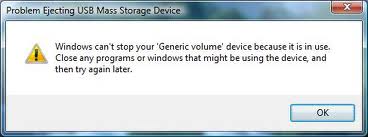 windows 7 remove usb problem