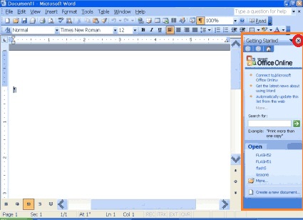 new document pane