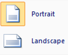 page orientations